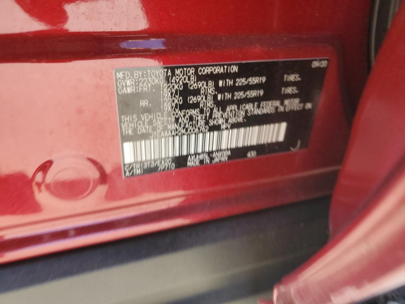 Toyota Venza Le 2021 Red 2.5L