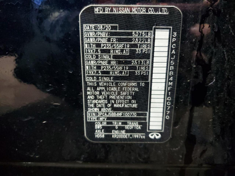 Infiniti Qx50 Luxe 2021 Blue 2.0L