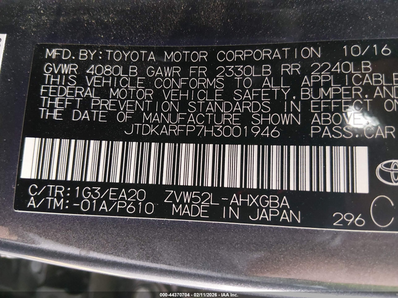 Toyota Prius Prime Premium 2017 Gray 1.8L