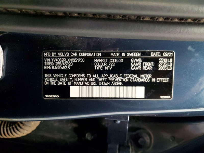 Volvo Xc60 B6 Inscription 2022 Blue 2.0L