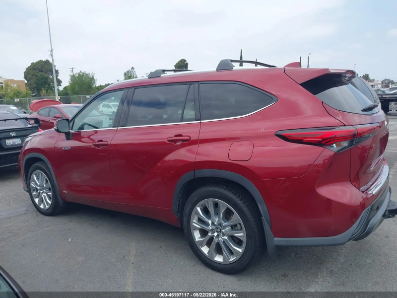 Toyota Highlander Hybrid Limited 2021 Maroon 2.5L