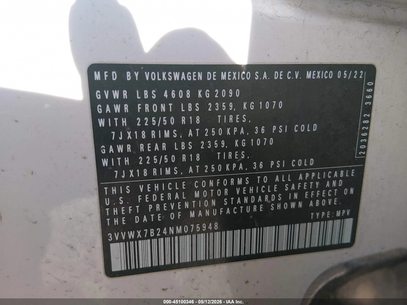 Volkswagen Taos 1.5T Se 2022 White 1.5L