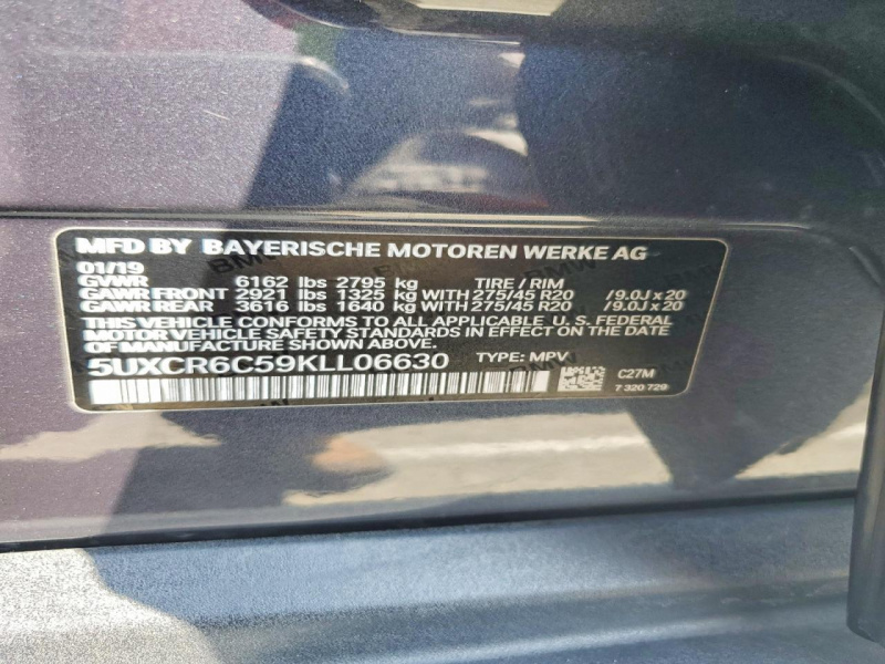 Bmw X5 Xdrive40I 2019 Gray 3.0L