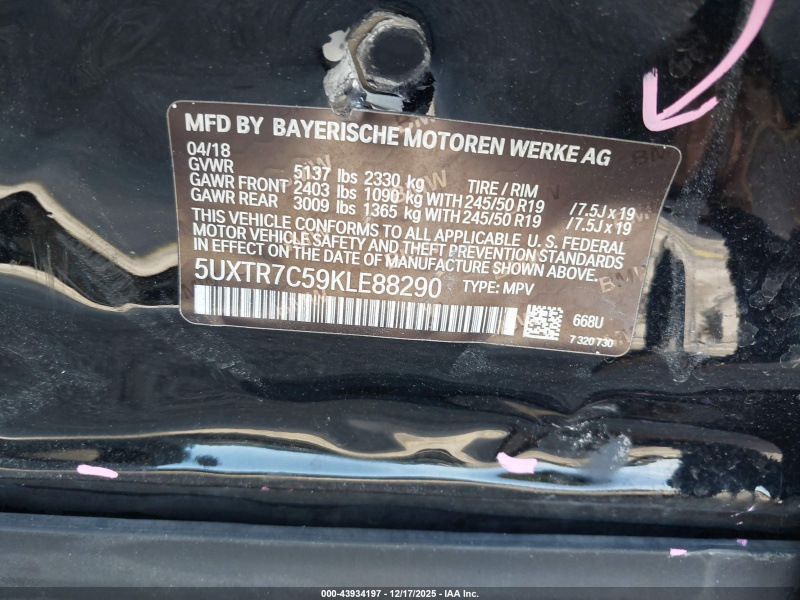 Bmw X3 Sdrive30I 2019 Black 2.0L
