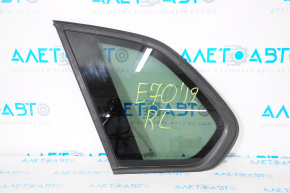 Форточка глухое стекло задняя левая BMW X5 E70 07-13 светлое, зеленый оттенок