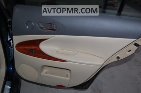 Обшивка дверей картка задня права Lexus GS300 GS350 GS430 GS450h 06-07 коричнева з бежевим
