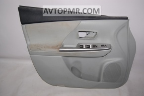 Обшивка двери карточка передняя левая Toyota Prius V 12-17 тряпка светло-серая