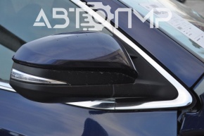 Зеркало боковое правое Toyota Highlander 14-19 6 пинов, поворотник, подогрев, синее