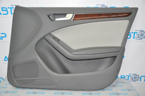 Обшивка двери карточка передняя правая Audi A4 B8 08-12 дорест серый