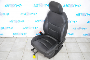 Водійське сидіння Chevrolet Volt 16- без airbag, механіч, шкіра чорна синя строчка