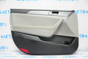 Обшивка двери карточка передняя левая Hyundai Sonata 15-19 серая