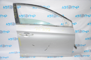 Дверь голая передняя правая Hyundai Sonata 15-17 usa серебро вмятина у порога