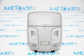 Плафон освітлення передній Hyundai Sonata 15-17 сірий без люка