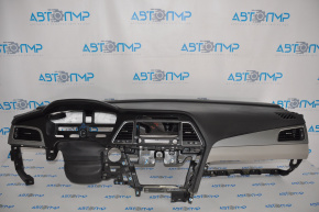 Торпедо передня панель без AIRBAG Hyundai Sonata 15-17 сірі накладки