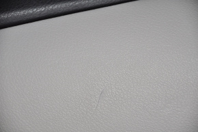Обшивка дверей картка перед прав Lexus RX350 RX450h 10-15 сіра, порізана шкіра