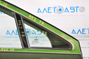 Стекло двери треугольник переднее правое Lincoln MKZ 13-16 с хромом