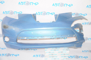 Бампер передний голый Nissan Leaf 11-12 голубой нет левой части