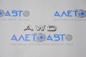 Эмблема надпись AWD двери багажника Nissan Rogue 14-20