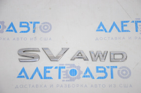 Эмблема надпись SV AWD двери багажника Nissan Rogue 14-20