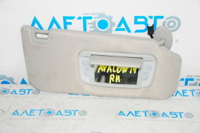 Козирок правий Toyota Avalon 13-18 сірий, без гачка