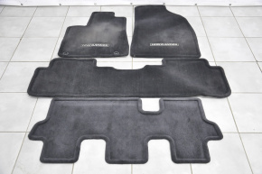 Комплект килимків салону Toyota Highlander 14-19 ганчірка чорн