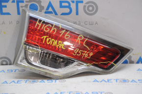 Ліхтар внутрішній кришка багажника лівий Toyota Highlander 14-16 топляк сліз хром