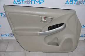 Обшивка двери карточка передняя левая Toyota Prius 30 10-15 тряпка беж