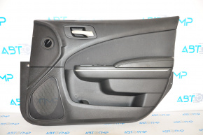 Обшивка двери карточка передняя правая Dodge Charger 15-20 рест черн тряпка