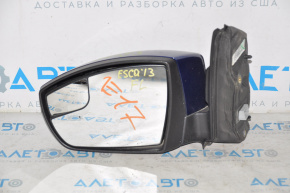 Зеркало боковое левое Ford Escape MK3 13- без поворотника синее 3 пина