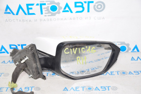Зеркало боковое правое Honda Civic X FC 16-21 3 пина, белое