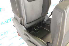 Пасажирське сидіння Jeep Cherokee KL 14-18 без airbag, механіч, ганчірка чорна з сірими вставками