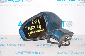 Зеркало боковое левое Lincoln MKX 16- 16 пинов, BSM, автозатемнение, поворотник, синее