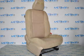 Пасажирське сидіння Nissan Rogue 14-20 без airbag, механіч, ганчірка беж