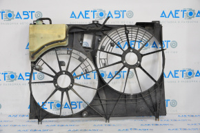 Диффузор кожух радиатора голый Toyota Highlander 14-19 2.7, 3.5 под высокие моторчики