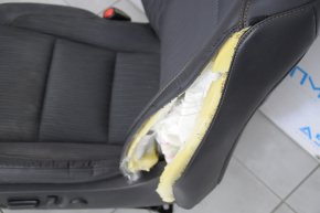 Водійське сидіння Toyota Highlander 14-19 без airbag, електро, комбінір чорне, стрільнуло