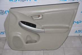 Обшивка дверей картка перед правою Toyota Prius 30 10-15 шкіра беж