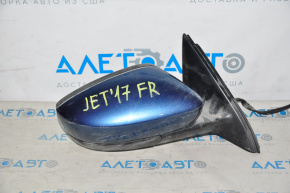 Дзеркало бічне праве VW Jetta 11-18 5 пінів, підігрів, синє