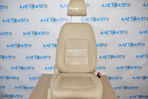 Пассажирское сидение VW Passat b7 12-15 USA без airbag, механич, подогрев, кожа беж, подгоревшее