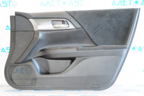 Обшивка двери карточка передняя правая Honda Accord 13-17 велюр черн