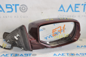 Зеркало боковое правое Honda Accord 13-15 12 пинов поворотник, бордовое, камера