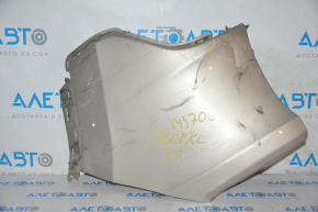 Бампер задний голый правый клык Jeep Cherokee KL 14-18 золотистый, сломано креп трещины