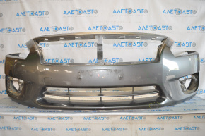 Бампер передний голый Nissan Altima 13-15 дорест серебро притерт, слом креп