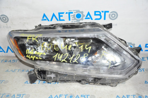 Фара передняя правая Nissan Rogue 14-16 голая галоген сломаны креп мелкие царапины на стекле