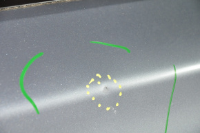 Дверь голая задняя правая Subaru Outback 15-19 серебро G1U, мелкая тычка на ребре