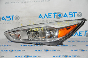 Фара передняя левая голая Ford Focus mk3 15-18 рест галоген светлая