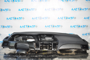 Торпедо передня панель гола Honda Accord 13-17 черн вмятинка подряпини деф шкіри