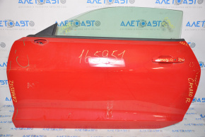 Дверь голая передняя левая Chevrolet Camaro 16- красный G7C, прижат край тычка