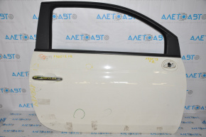 Дверь голая передняя правая Fiat 500 12-19 белый KW3 тычки