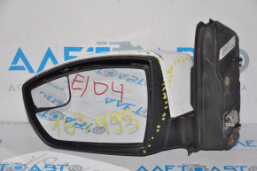 Зеркало боковое левое Ford Escape MK3 13-16 дорест 3 пина, белое, оплавлен корпус