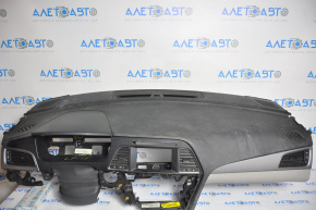 Торпедо передняя панель голая Hyundai Sonata 15-17 серые накладки топляк